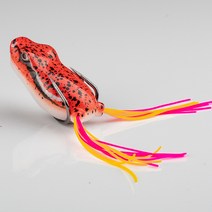 OBSESSION 낚시용품 브르곤 개구리미끼 가물치프로그 개구리프로그 가물치루어 플로팅 웜 배스 낚시 프로그 루어 민물낚시 탑워터 11g 5.5cm 포함5개, 오렌지 레드x5개