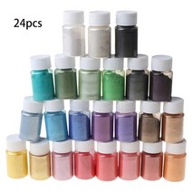 견고한 Cosmetic Pearlescent Natural Mica Mineral Powder Epoxy Resin Dye Pearl, 03 24 colors