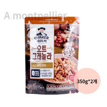 롯데제과 퀘이커 오트 그래놀라 시리얼 골든넛츠, 700g, 2개