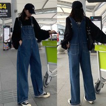 여자 청멜빵 데님 캐주얼 점프 수트 나들이 여행 패션 g
