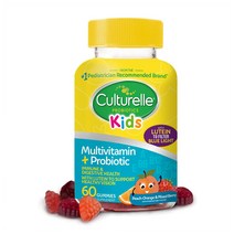 Culturelle 컬처렐 키즈 멀티 비타민+프로바이오틱스 유산균 60 구미 피치 오렌지 & 믹스 베리맛
