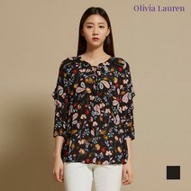 올리비아로렌 프린트 튜닉 블라우스 VOCNLWM4161