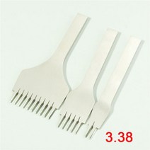 치즐 그리프 끌 3개 대 바느질 가죽 펀칭 공구 세트 공예 찌르기 철 레이싱 펀치 153245, C1 3.38mm, 07 C1 3.38mm