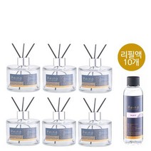 레이나퍼퓸 공병6개+리필150mlx10+스틱10세트+선물박스, 1개, 블랙병6개/아카시아10개