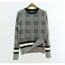 여성 골프니트 하운드 체크 라운딩 필드 연습룩 데일리 니트 코디