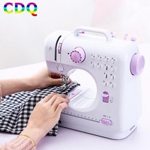 재봉틀 가정용 미니 전기 빠른 휴대용 재봉기 핸드 바느질 초보자용 미싱, 01=EUpowersupply