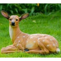 사슴조형 정원꾸미기 자연과조형물 야외조형물 정원소품 대형 야외 정원 풍경 잔디 장식조각, C