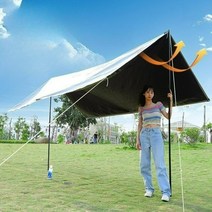 실타프 대형 경량 헥사 백패킹 캠핑 렉타 차박 타프 오토캠핑 그늘막 미니멀, 4x4m