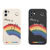 런메시 Runmecy 무지개 아이폰 적용 6-14pro 케이스 실리콘 케이스