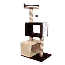 펫모닝 투톤 오픈형 캣타워 PMC-CF267, 브라운베이지, 1개