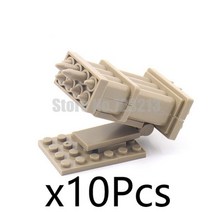 반다이 반다이프라모델 도매 5 10 Pcs Set 미사일 로켓 발사기 회전 육군 군사 액세서리 군인 DIY 빌딩 블록 장난감, Khaki x10Pcs