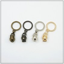 10개)5호지퍼고리(지퍼슬라이더) 링 - 청동 흑니켈 니켈, 10개
