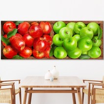 [당일발송!] 돈들어오는 금전운 사과그림 회장님되는 풍성한 사과 와이드 액자 4종 개업선물 부모님선물 집들이 축하선물 부자인테리어, 0-1. 금전재물운 사과상자