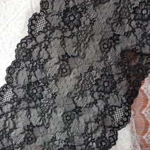 dklace 스판레이스모음 / 스판레이스 6-73295 폭 23cm 자가드, 블랙