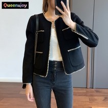 퀸앤조이 트위드라인 럭셔리 자켓