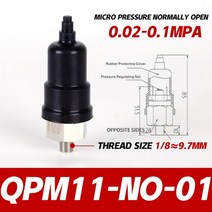 피팅 벨브 압축기 유압 다이어프램 자동 컨트롤러 qpm11-no-01 nc용 qpm 마이크로 조절 공압 공기 압력 스위치, qpm11-no-1 0.02-0.1m