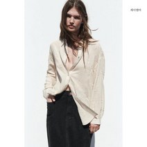 자라 셔츠 봄 여름 루즈핏 오버핏 린넨 블라우스 5689796404