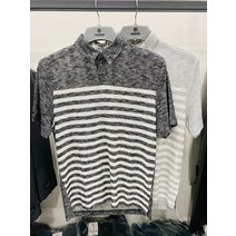 레노마 옴므 S/S 2종 블랙 라이트 그레이 마 혼방 스트라이프 니트 티셔츠/KJMTT62A KJMTT84A