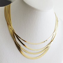 18K골드 2mm 스네이크 목걸이 체인 뱀줄 여자 금