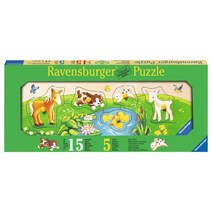 라벤스부르거 아동퍼즐 꼭지퍼즐 5P/10P 모음, 농장아기동물 10P