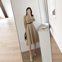 악녀일기 미넬 플레어 원피스 벨트set S L