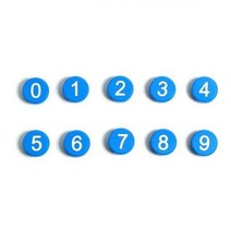 스티커 인테리어 메모장 메뉴판 숫자 자석 다용도 홀더 10p세트블루