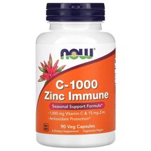 나우푸드 C1000 Zinc Immune 비타민C 1000mg 아연 90 베지캡슐, ONE COLOR