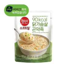 햇반 소프트밀 닭가슴살 곤약죽 180g, 2개