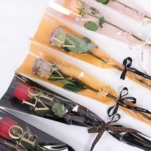 꽃 포장지 한송이 투명 opp 꽃포장 1송이 도매 포장지, 10.크라프트종이백[블랙]30개