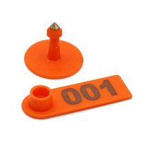 No. 1-500 양 귀 태그 표지판 귀 레이저 타이핑 구리 머리 귀걸이 농장 동물 신분증 카드, 03 Orange_03 201a300