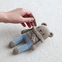 바보사랑 램스울 곰인형 코바늘 애착인형 DIY 키트.오뜨리꼬, 3／5호양쪽코바늘&돗바늘추가