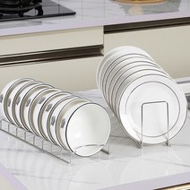 워버플 코리아 스탠 접시 그릇 정리대 2개 세트 WKR230504