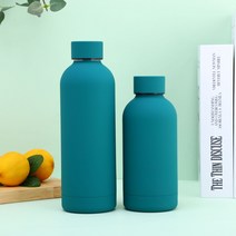 COSYEVNO스테인리스 텀블러 아웃도어 스포츠 컵, 블루, 500ml