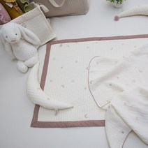 네이처 스티치 별달자수100수 워싱면 누빔 데일리 영유아 패드 벙커침대패드 요람패드, 순면바이어스(베이지)