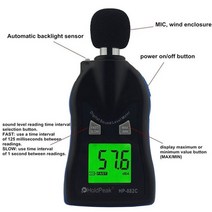 층간소음측정기 데시벨 기계HP-882C 디지털 사운드 레벨 미터 30-130dB 소음 측정기 테스터 데시벨 모니터, 한개옵션1, 한개옵션0