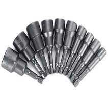 10P 육각복스 비트 소켓 복스알 렌치 6-19mm, 10개