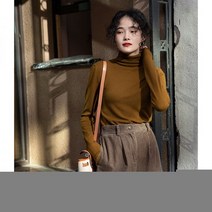 라임색니트 겨울 긴팔 티셔츠 스웨터 연두색 니트 여성 가을