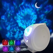 [메가허브]빔프로젝터3in 1 갤럭시 스타 프로젝터 레이저 LED XK11 별이 빛나는 하늘 바다 음성 음악 야간, 02 White_01 EU 플러그