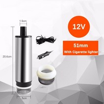 12lmin 30lmin 12v 24v dc 전기 잠수정 오일 펌프 자동차 디젤 등유 연료 전송 물 흡입 펌프 12 24 v 볼트, 협력사, 51mm 12V 자동차