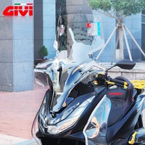 혼다 PCX125 튜닝 기비 롱 스크린 890mm 윈드 쉴드 투명 21-23년식, 기비 롱 스크린 + 보조스크린