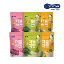 [베베쿡] 처음먹는 더블떡뻥 6개 (단호박/고구마/시금치), 상세 설명 참조, 옵션:단호박2+고구마2+시금치2
