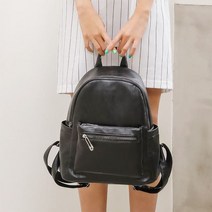 오슈 20대 30대 깔끔한 디자인 편한 베이직 레더 백팩