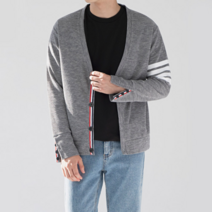 스타일에스 HIT 남자 브이넥 소매 라인 가디건