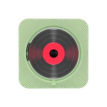 벽걸이CD플레이어 USB 블루투스 플레이어 휴대용CD플레이어 홈 벽걸이 음악 스피커 HIFI 리모콘 포함 TF 스테레오, [05] Green EU Plug