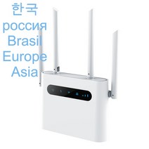 휴대용와이파이 와이파이에그 2박3일해외여행 4g sim 카드 wifi 라우터 4g lte cpe 300m cat4 32 wifi 사용자 rj45 wan lan 실내 무선 모뎀, version1 EU 플러그
