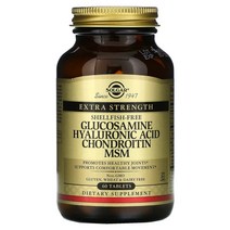 Solgar 솔가 글루코사민 히알루론산 콘드로이친 식이유황 MSM Glucosamine Hyaluronic Acid 60정