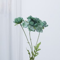 스카비오사 조화 6컬러 부쉬 생화같은 실크플라워 인테리어소품, 블루