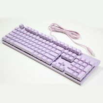 클리커스 보라색 기계식 키보드 라푸 V500pro, 퍼플-갈축