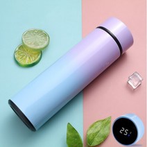 온도표시 보온병 보냉병 350ml 500m 절연 진공 플라스크 led 온도 디스플레이 화면이있는 스마트 스테인레스 스틸 열병 방수 7, 500ml, 500ml