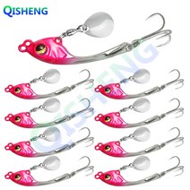 [QISHENG] 스핀 바이브 9개입/세트 메탈 바이브 농어 삼치 광어 우럭 배스 스피너베이트, FTY-3#, 15g